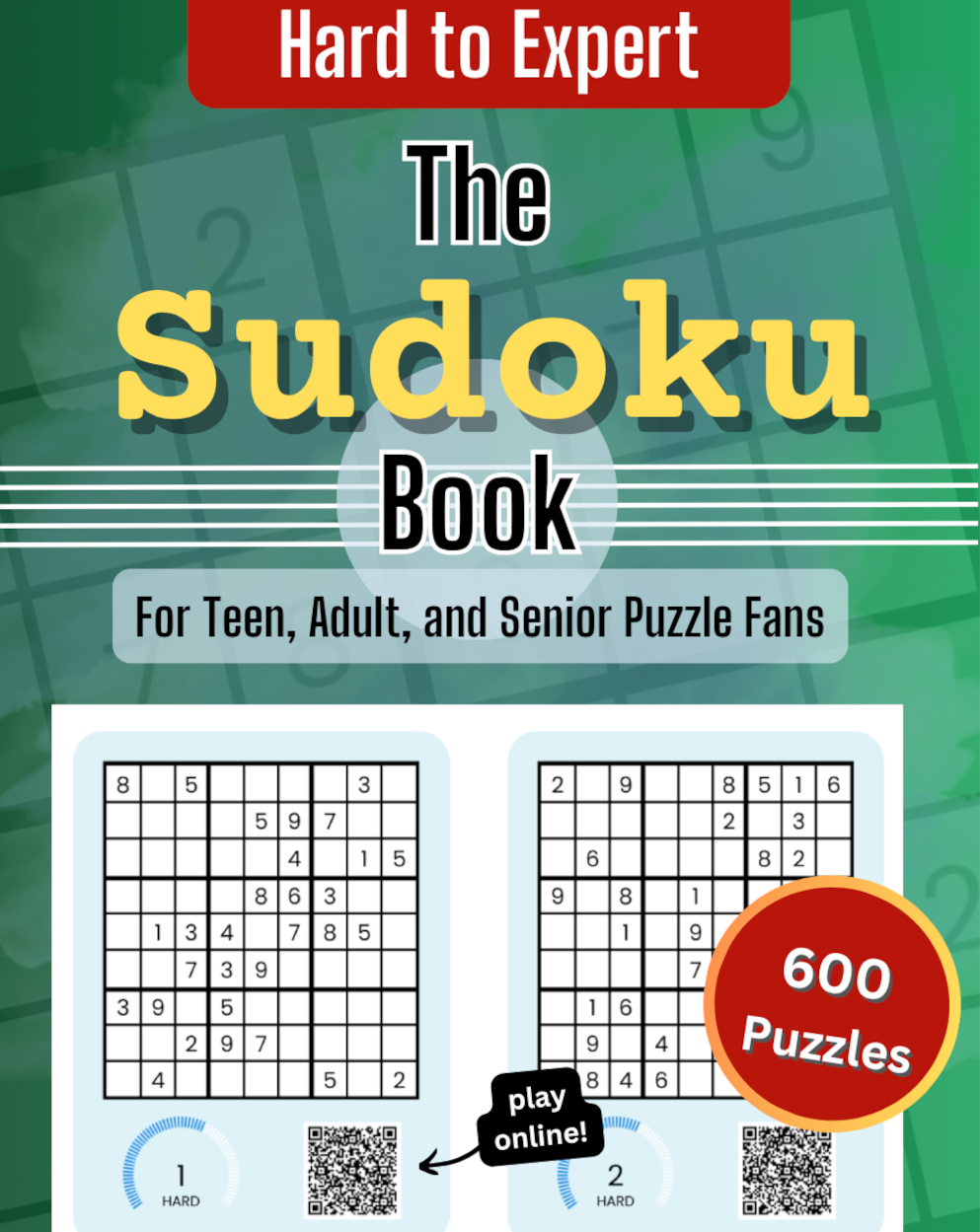 Cover of Hard to Expert Sudoku Book